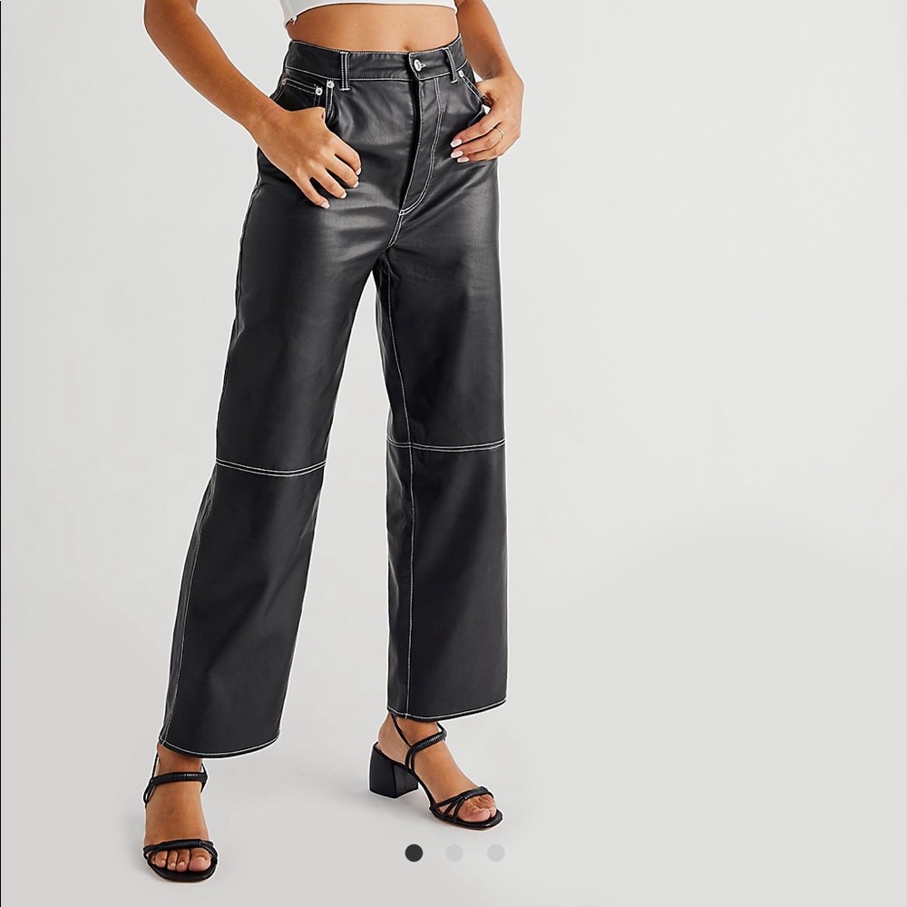 Free People vegan leather pants